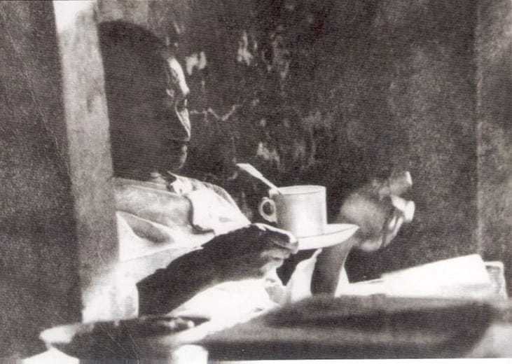 Mahatma Gandhi convalescing at "Palm Bun", Juhu, March-May 1924.