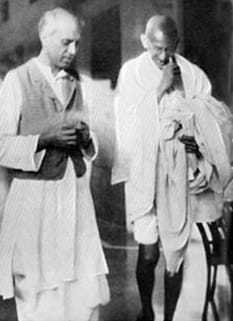 Gandhi with Nehru in 1929.