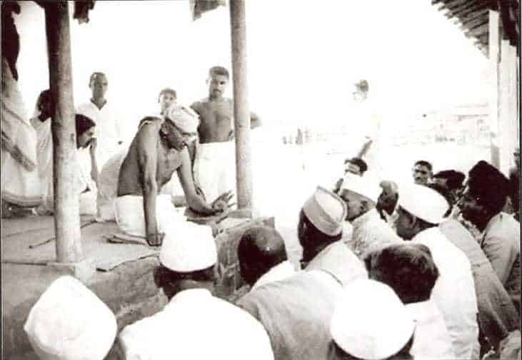 Gandhi with Followers, 1936.