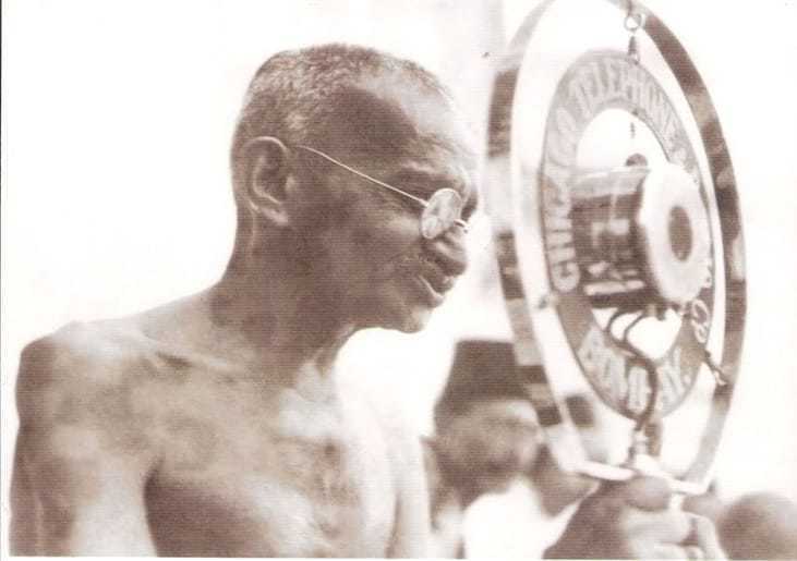Gandhi arrived in Bombay on 5th April and addressed a public meeting at the Congress House on the importance of khaddar and the boycott of foreign cloth. About fifty foreign caps and few other foreign cloths were thrown on the platform. At the close of the meeting the foreign-made cloths were burned inside the Congress House compound. 5th April 1929.