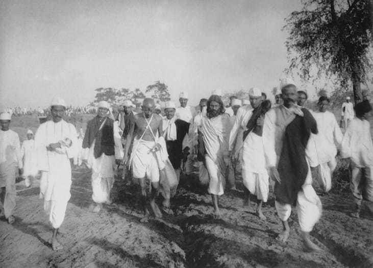 On March 12, 1930, Gandhi started his Dandi March (Salt Satyagraha) from his residence at Sabarmati protesting against the 1882 Salt Act, which gave the British a monopoly on the collection, storage and trade of salt, and which levied a salt tax. On Apr 6, 1930, Gandhi broke Salt laws at Dandi.