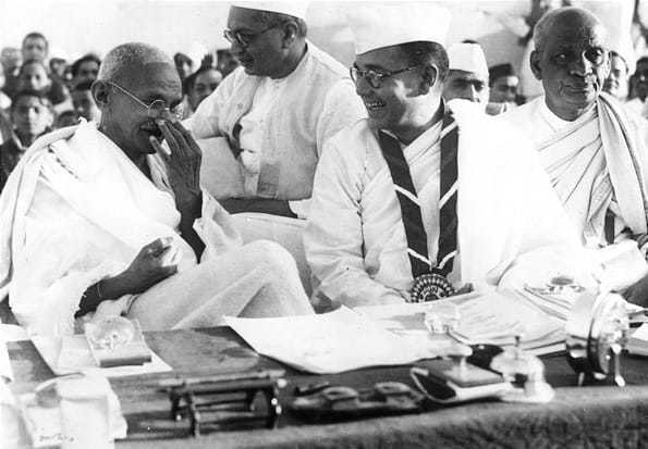 Gandhi and Subhas Chandra Bose, 1938.