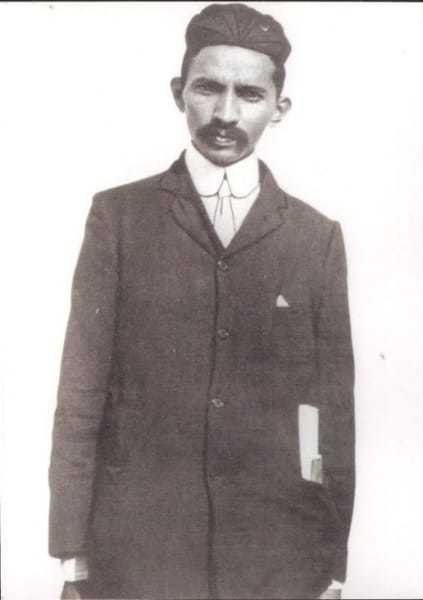 Mahatma Gandhi during the early years of legal practice, Johannesburg, 1900.