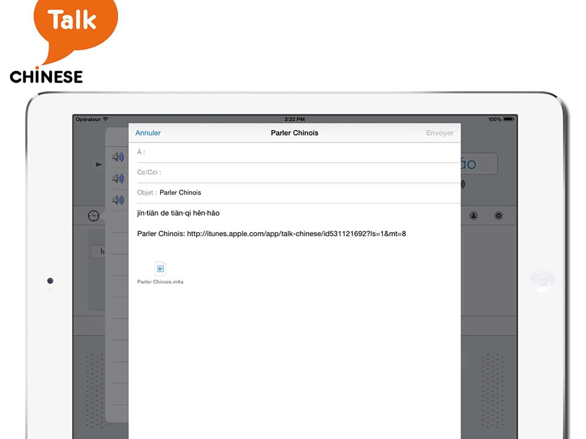 Parler chinois, appli