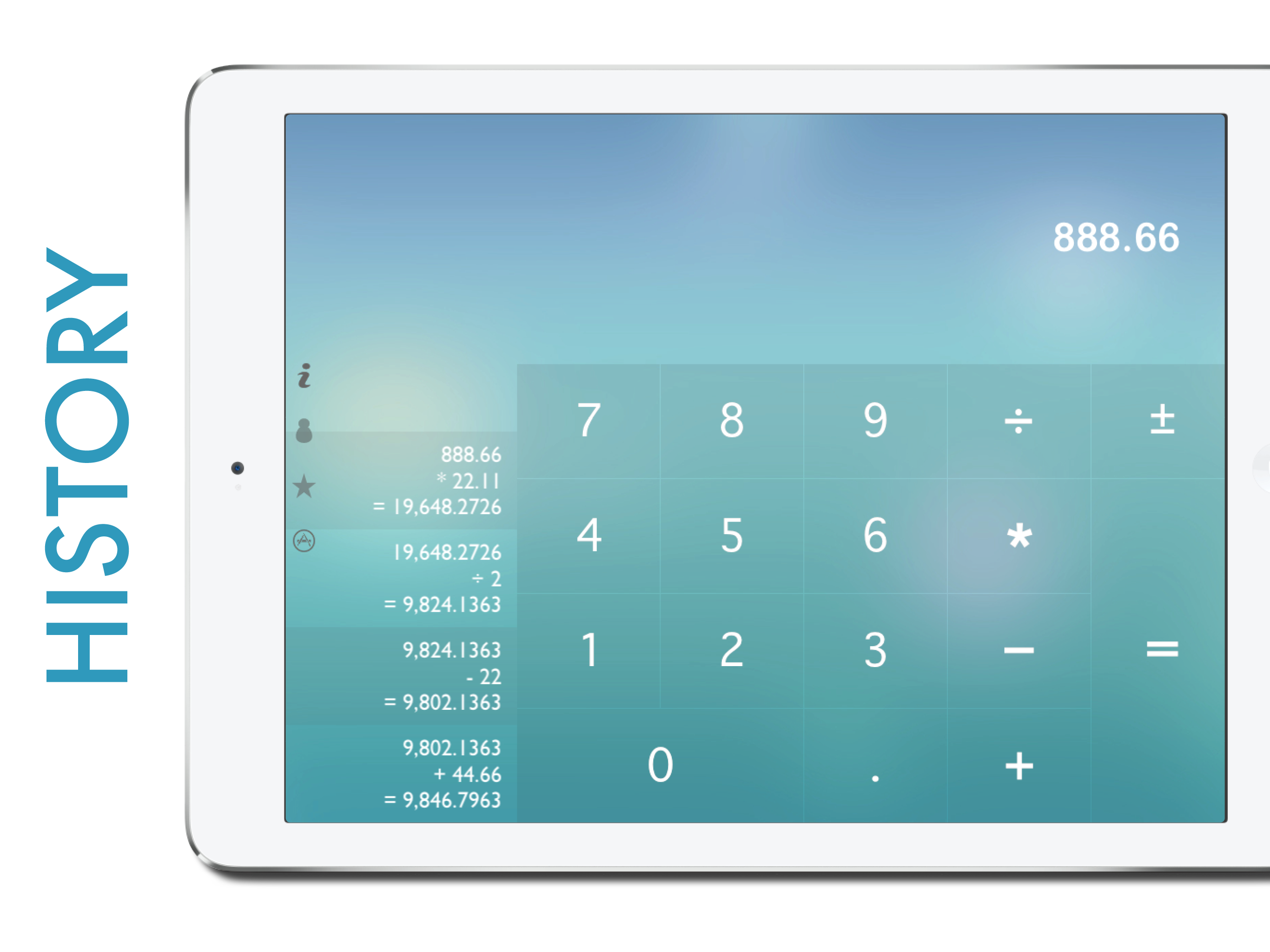 Clear Calc Pro, appli