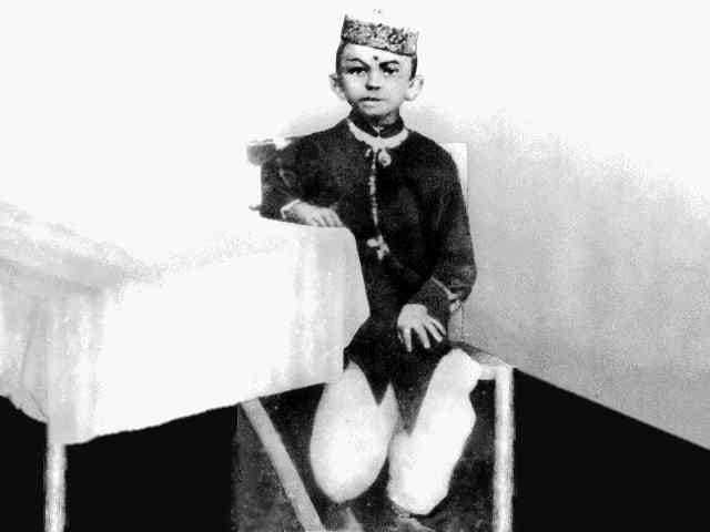 Mahatma Gandhi at the age of seven, 1876