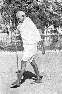 Walking in Noakhali (East Bengal). November 1946.