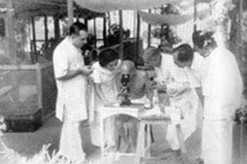 Jehangir Patel's hut in Juhu, Bombay. May 1944.