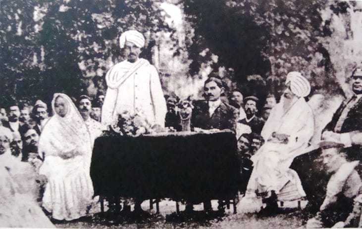 Rare photograph of Gandhi. 1915.