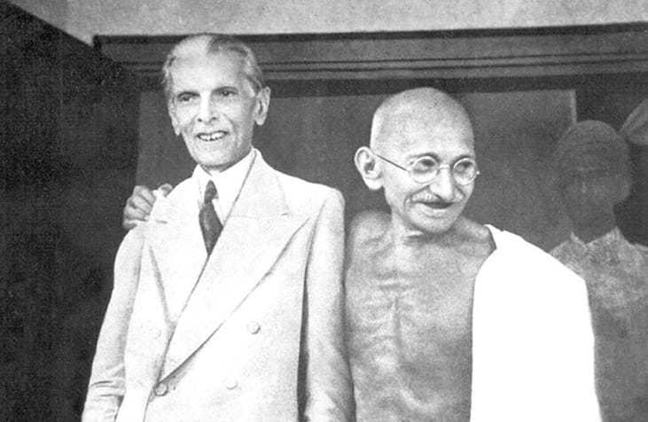 Gandhi and Jinnah in Bombay, September 1944.