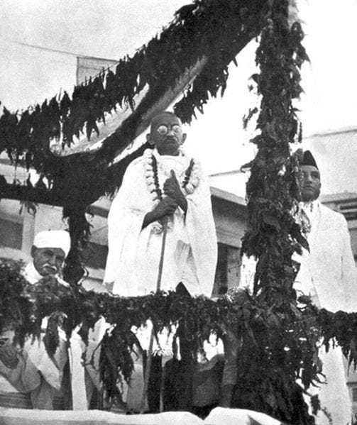 Mahatma Gandhi and Malavia, 1934.