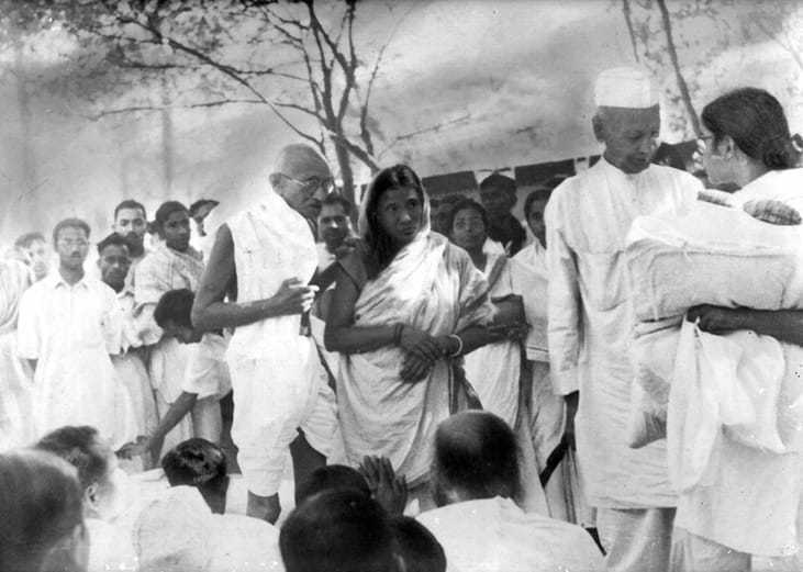 History records Malati Chaudhury's role walking with Mahatma Gandhi in the streets of Noakhali in 1947 in the wake of the communal riots and tirelessly working for peace. Her pace of work earned her the epithet 'Tofani' ('the storm') from the Mahatma. She was always among the first to reach the strife torn places such as Raurkela in 1964 and Cuttack in 1967 striving for peace, dignity and harmony among the affected people.