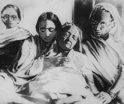 Kasturba Gandhi’s last breath at Aga Khan Palace, Poona, February 22, 1944. Kasturba passed away in Bapu's lap. She had been ailing for months. Bapu had seen many deaths. But Kasturba's death hit him the hardest.