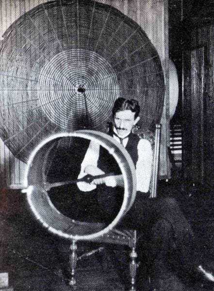 Nikola Tesla in the NYC Lab