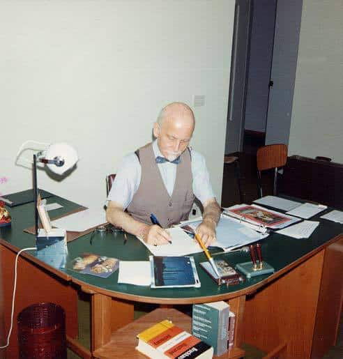 Paul Brunton at desk