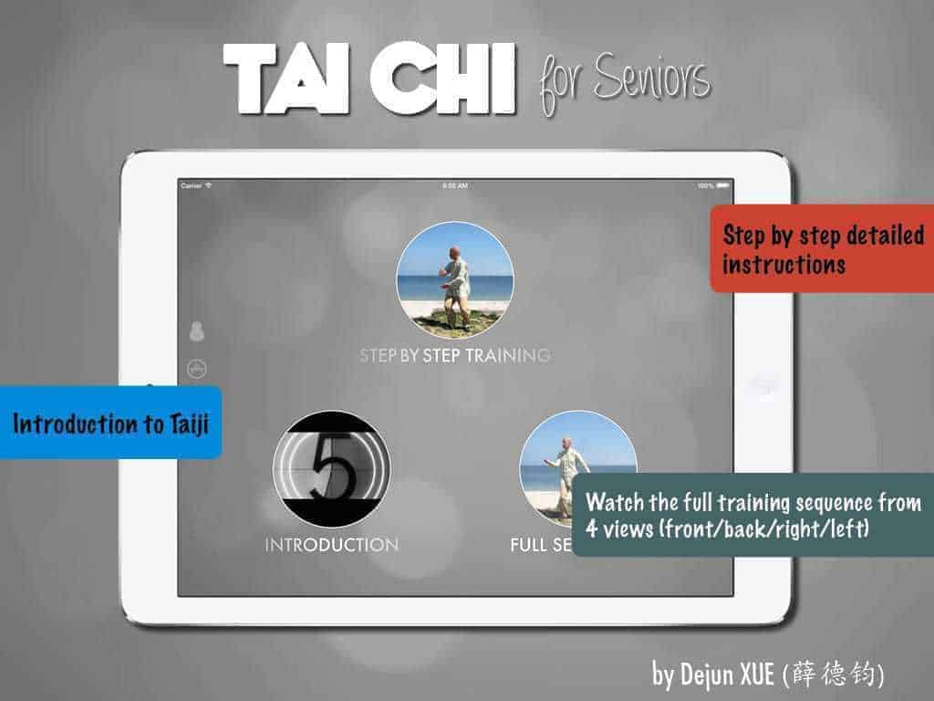 Dejun Xue, Tai Chi for Seniors, Step by Step, app