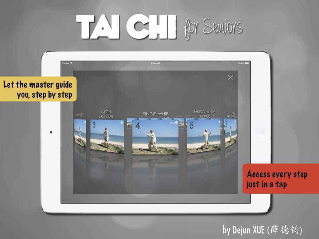 Dejun Xue, Tai Chi for Seniors, Step by Step, app