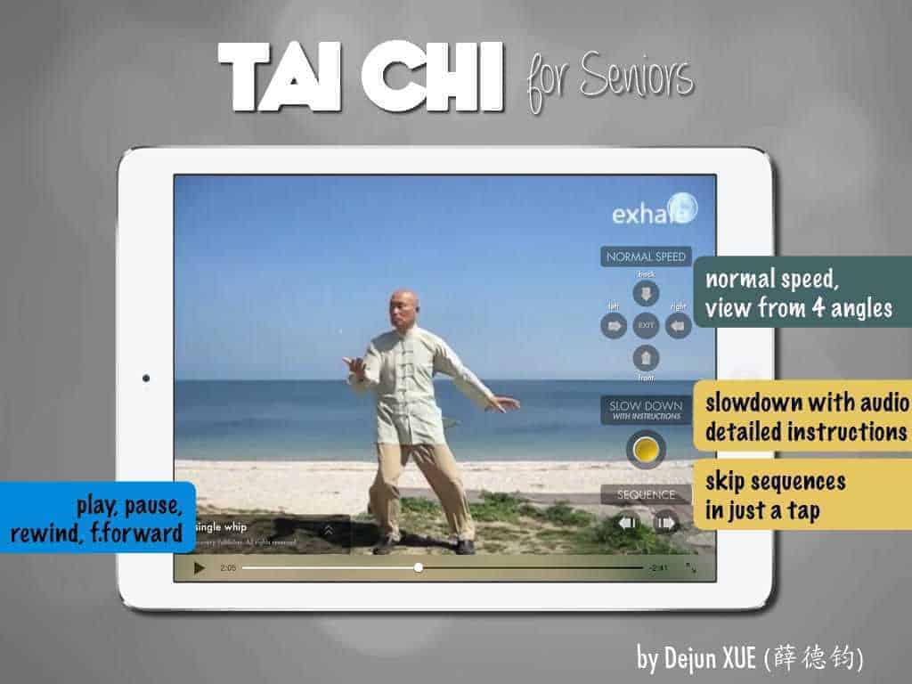 Dejun Xue, Tai Chi for Seniors, Step by Step, app