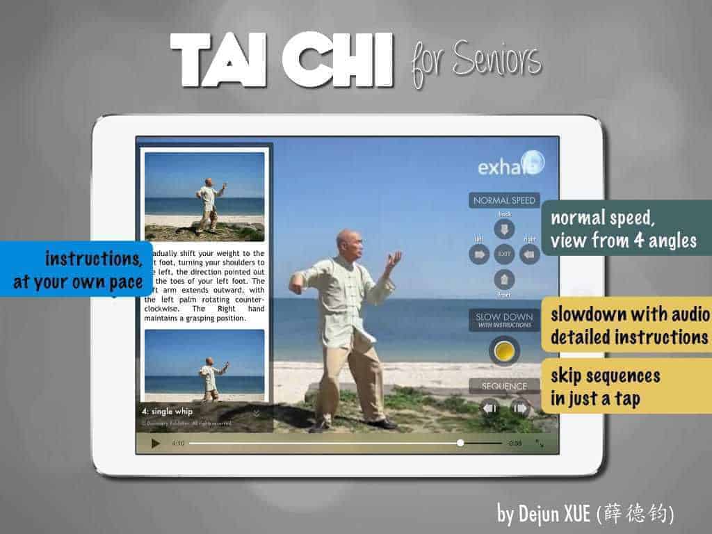 Dejun Xue, Tai Chi for Seniors, Step by Step, app