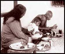 Paramahansa Yogananda and Mahatma Gandhi, 1935